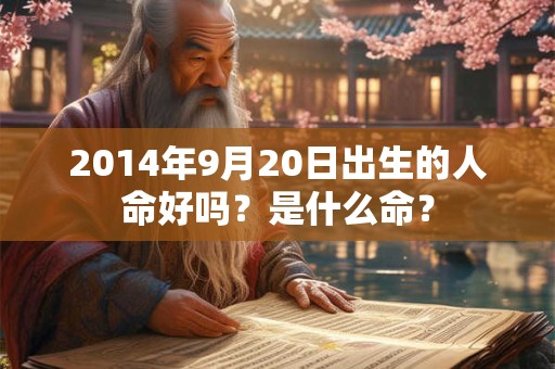 2014年9月20日出生的人命好吗?是什么命? 2014年9月20日出生的人命好吗?是什么命?