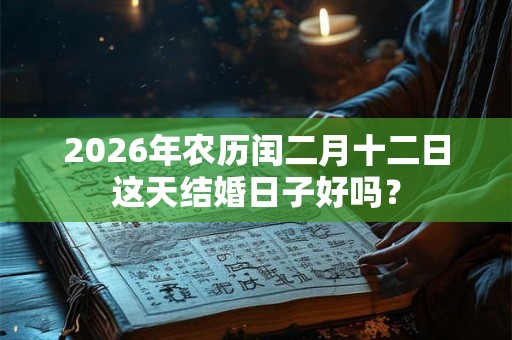 2026年农历闰二月十二日这天结婚日子好吗？