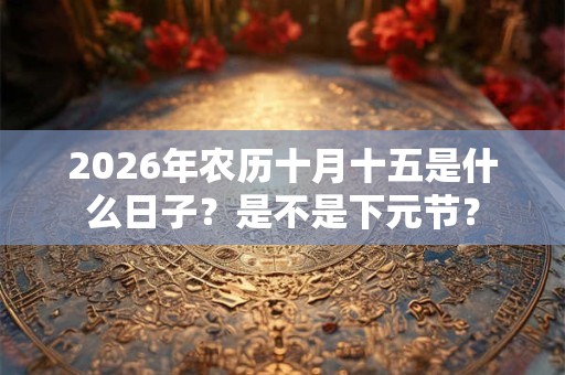2026年农历十月十五是什么日子?是不是下元节? 2026年农历十月十五是什么日子?是不是下元节?