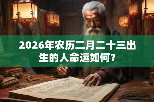 2026年农历二月二十三出生的人命运如何？