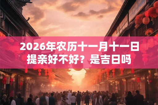 2026年农历十一月十一日提亲好不好？是吉日吗