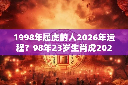 1998年属虎的人2026年运程？98年23岁生肖虎2026年运势