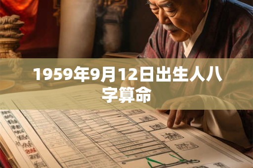 1959年9月12日出生人八字算命