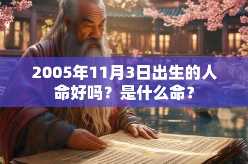 2005年11月3日出生的人命好吗?是什么命? 2005年11月3日出生的人命好吗?是什么命?
