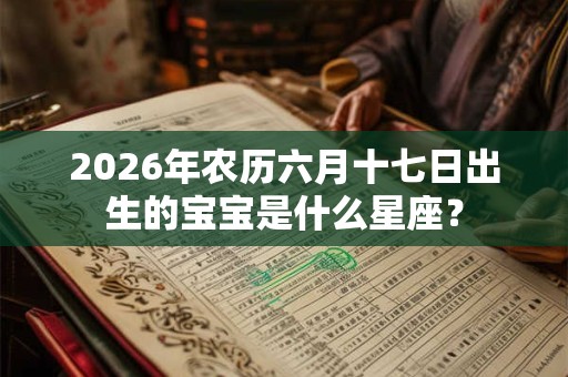 2026年农历六月十七日出生的宝宝是什么星座? 2026年农历六月十七日出生的宝宝是什么星座?