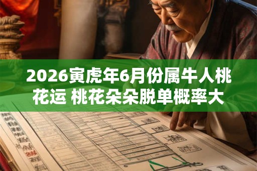 2026寅虎年6月份属牛人桃花运 桃花朵朵脱单概率大 2026寅虎年6月份属牛人桃花运 桃花朵朵脱单概率大