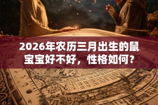 2026年农历三月出生的鼠宝宝好不好,性格如何? 2026年农历三月出生的鼠宝宝好不好,性格如何?
