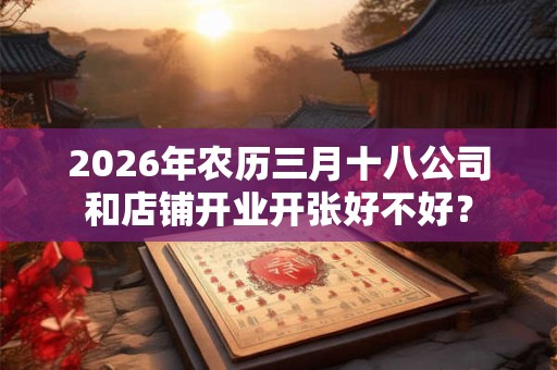 2026年农历三月十八公司和店铺开业开张好不好? 2026年农历三月十八公司和店铺开业开张好不好?