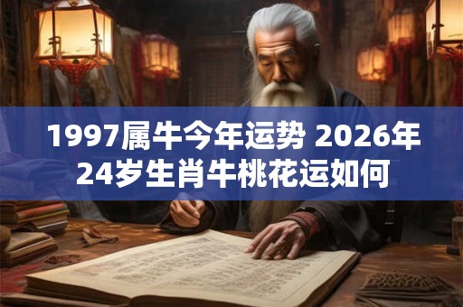 1997属牛今年运势 2026年24岁生肖牛桃花运如何