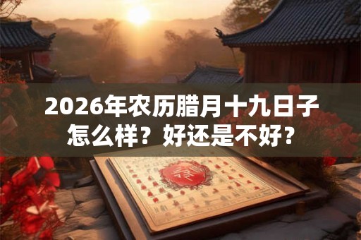2026年农历腊月十九日子怎么样?好还是不好? 2026年农历腊月十九日子怎么样?好还是不好?