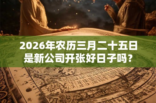 2026年农历三月二十五日是新公司开张好日子吗? 2026年农历三月二十五日是新公司开张好日子吗?