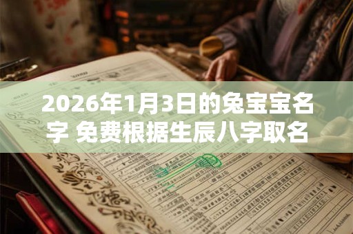 2026年1月3日的兔宝宝名字 免费根据生辰八字取名 2026年1月3日的兔宝宝名字 免费根据生辰八字取名
