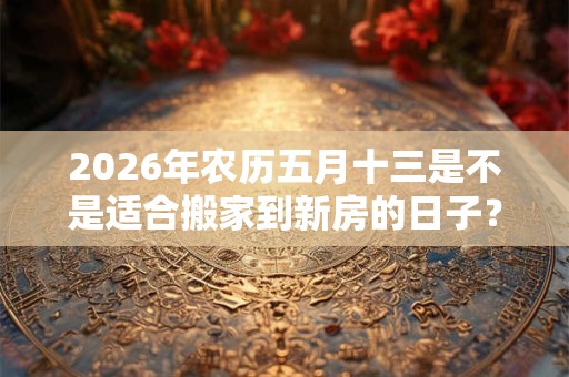 2026年农历五月十三是不是适合搬家到新房的日子? 2026年农历五月十三是不是适合搬家到新房的日子?