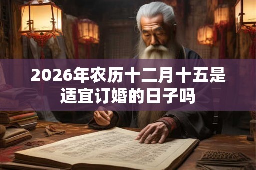 2026年农历十二月十五是适宜订婚的日子吗 2026年农历十二月十五是适宜订婚的日子吗