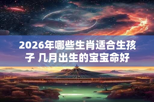 2026年哪些生肖适合生孩子 几月出生的宝宝命好 2026年哪些生肖适合生孩子 几月出生的宝宝命好