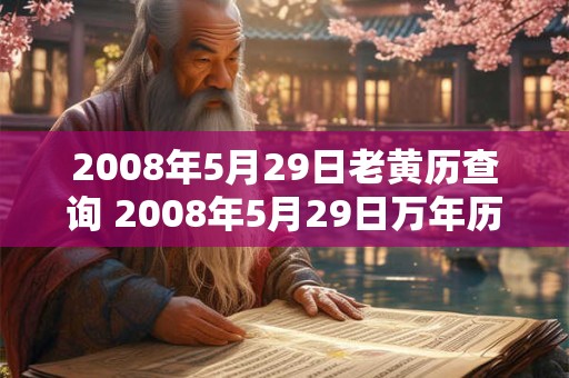 2008年5月29日老黄历查询 2008年5月29日万年历黄道吉日 2008年5月29日老黄历查询 2008年5月29日万年历黄道吉日
