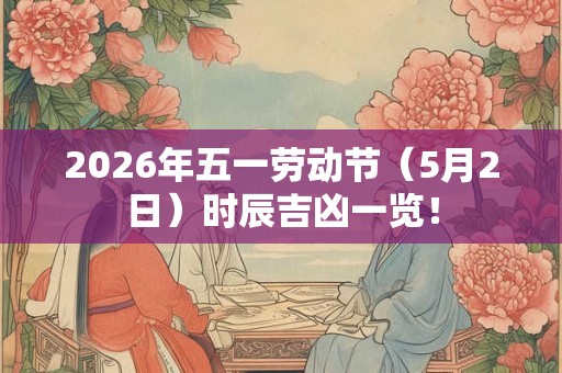 2026年五一劳动节(5月2日)时辰吉凶一览! 2026年五一劳动节(5月2日)时辰吉凶一览!