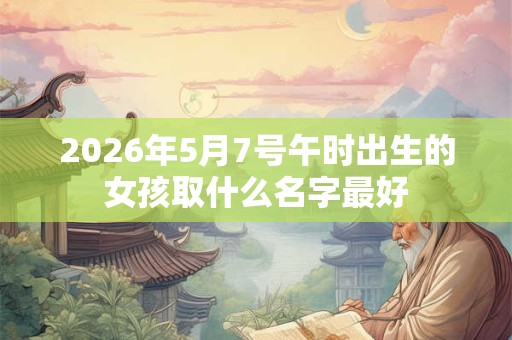 2026年5月7号午时出生的女孩取什么名字最好 2026年5月7号午时出生的女孩取什么名字最好
