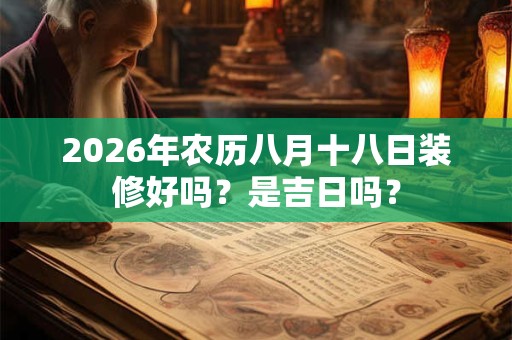 2026年农历八月十八日装修好吗?是吉日吗? 2026年农历八月十八日装修好吗?是吉日吗?