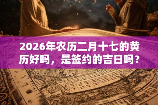 2026年农历二月十七的黄历好吗，是签约的吉日吗？
