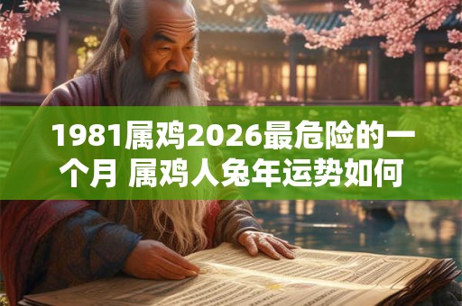 1981属鸡2026最危险的一个月 属鸡人兔年运势如何 1981属鸡2026最危险的一个月 属鸡人兔年运势如何