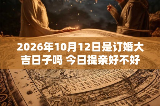 2026年10月12日是订婚大吉日子吗 今日提亲好不好