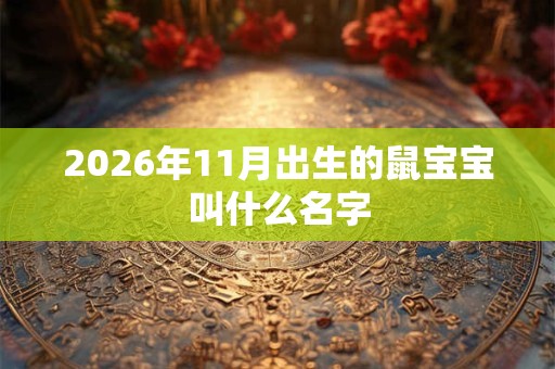 2026年11月出生的鼠宝宝叫什么名字