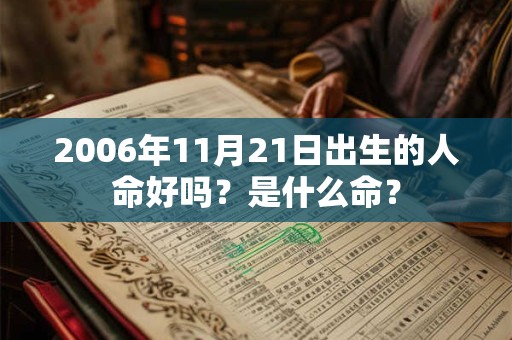 2006年11月21日出生的人命好吗？是什么命？