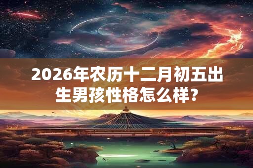 2026年农历十二月初五出生男孩性格怎么样? 2026年农历十二月初五出生男孩性格怎么样?