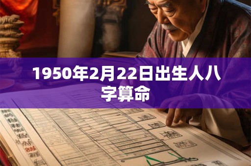 1950年2月22日出生人八字算命 1950年2月22日出生人八字算命