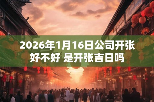 2026年1月16日公司开张好不好 是开张吉日吗 2026年1月16日公司开张好不好 是开张吉日吗