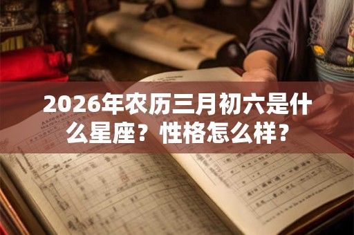 2026年农历三月初六是什么星座?性格怎么样? 2026年农历三月初六是什么星座?性格怎么样?