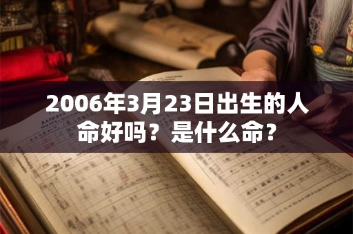 2006年3月23日出生的人命好吗?是什么命? 2006年3月23日出生的人命好吗?是什么命?