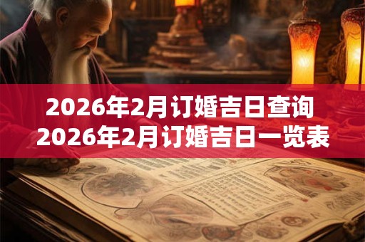 2026年2月订婚吉日查询 2026年2月订婚吉日一览表 2026年2月订婚吉日查询 2026年2月订婚吉日一览表