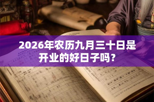 2026年农历九月三十日是开业的好日子吗？
