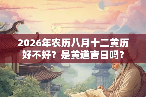 2026年农历八月十二黄历好不好?是黄道吉日吗? 2026年农历八月十二黄历好不好?是黄道吉日吗?
