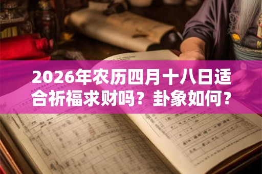 2026年农历四月十八日适合祈福求财吗?卦象如何? 2026年农历四月十八日适合祈福求财吗?卦象如何?