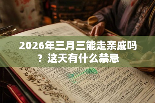 2026年三月三能走亲戚吗？这天有什么禁忌