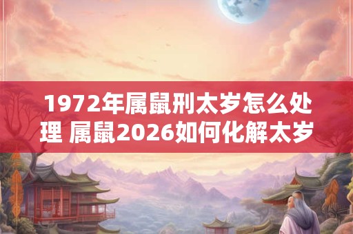 1972年属鼠刑太岁怎么处理 属鼠2026如何化解太岁