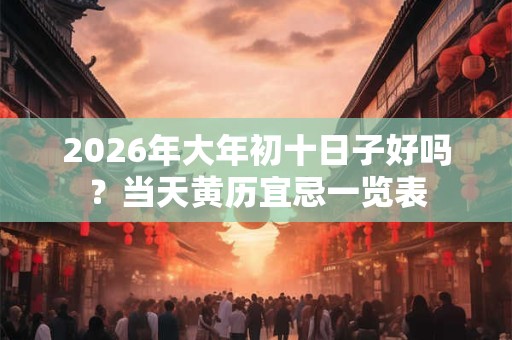 2026年大年初十日子好吗？当天黄历宜忌一览表