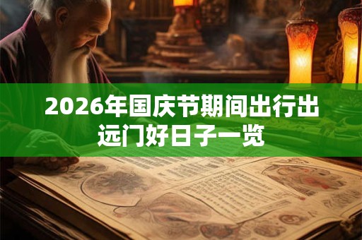 2026年国庆节期间出行出远门好日子一览