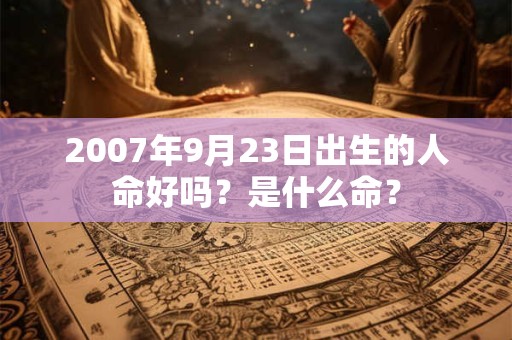 2007年9月23日出生的人命好吗?是什么命? 2007年9月23日出生的人命好吗?是什么命?