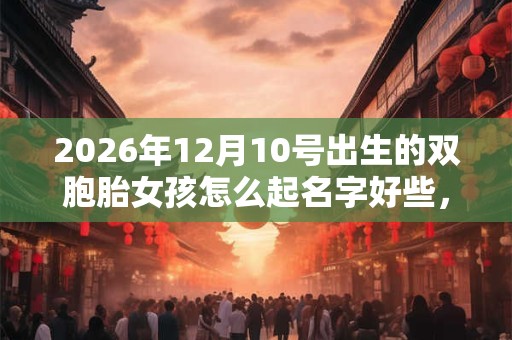2026年12月10号出生的双胞胎女孩怎么起名字好些,五行属什么? 2026年12月10号出生的双胞胎女孩怎么起名字好些,五行属什么?