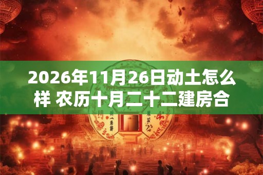 2026年11月26日动土怎么样 农历十月二十二建房合适吗