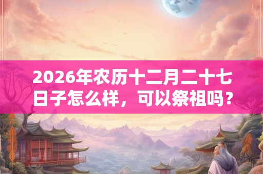 2026年农历十二月二十七日子怎么样，可以祭祖吗？