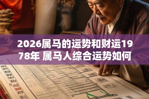 2026属马的运势和财运1978年 属马人综合运势如何 2026属马的运势和财运1978年 属马人综合运势如何