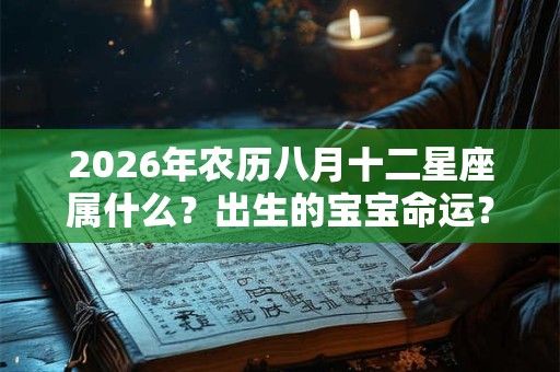 2026年农历八月十二星座属什么？出生的宝宝命运？