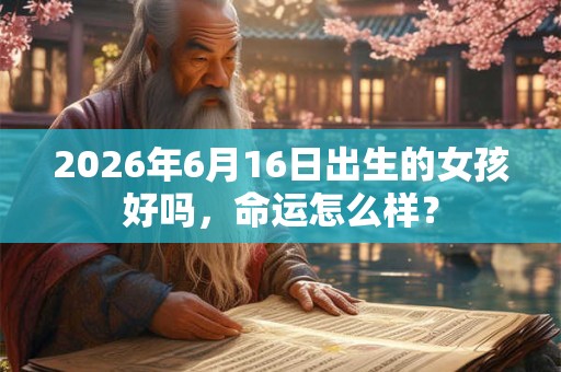 2026年6月16日出生的女孩好吗,命运怎么样? 2026年6月16日出生的女孩好吗,命运怎么样?