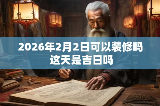 2026年2月2日可以装修吗 这天是吉日吗 2026年2月2日可以装修吗 这天是吉日吗