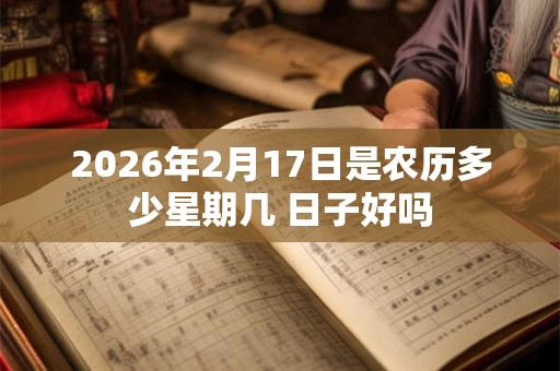 2026年2月17日是农历多少星期几 日子好吗